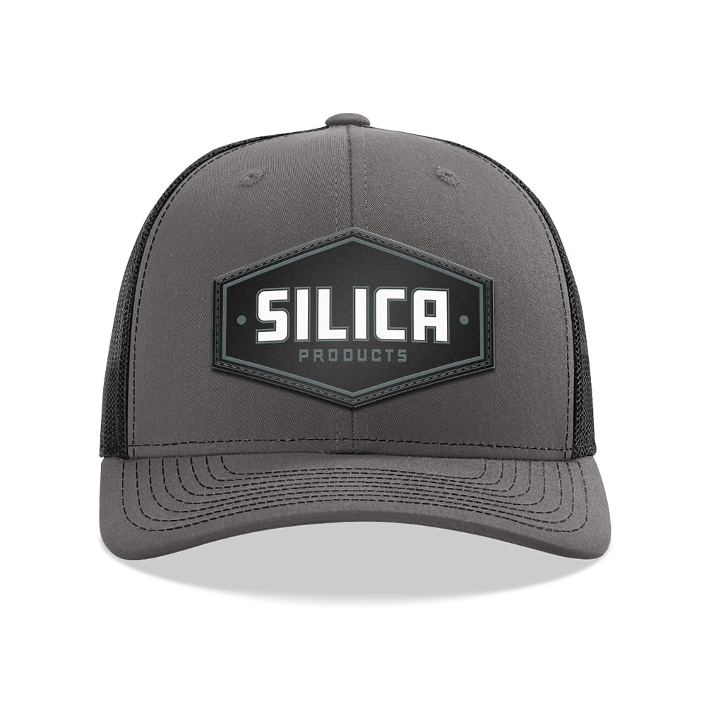 Silica Products Rubber Patch Black/Charcoal Trucker Hat - 112